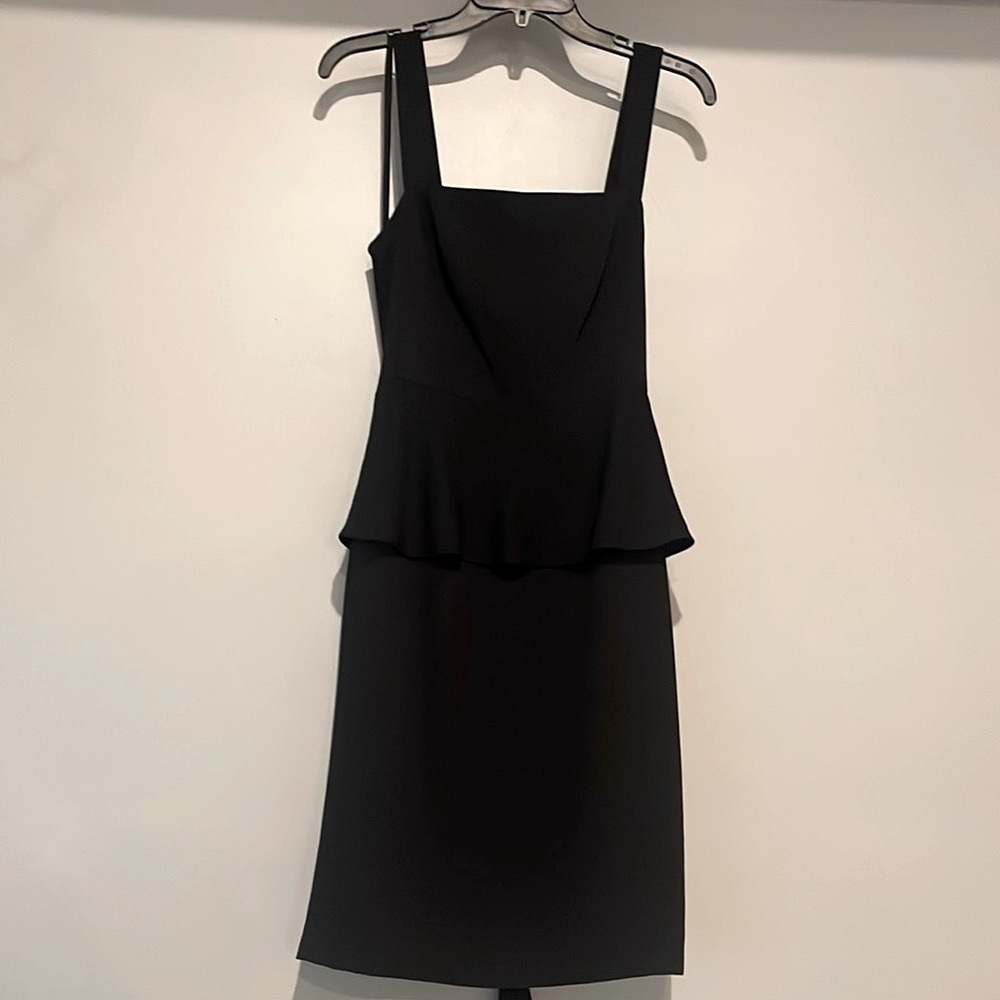 Black Cynthia Steffe Peplum Midi Dress- size 8